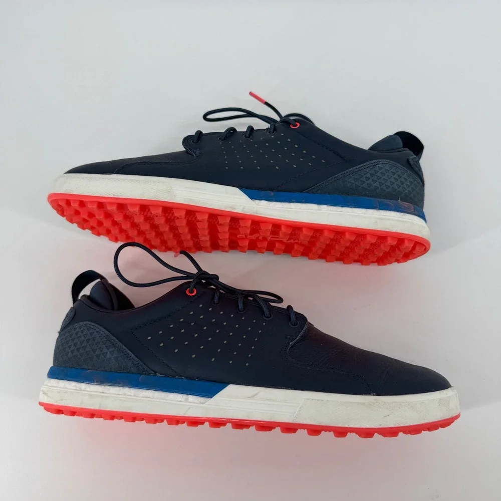Adidas Golf Shoes Mens 9 Navy Blue Adicross Retro Spikeless GV9669 Boost Casual